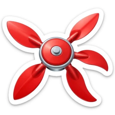 Red propeller sticker