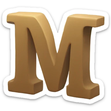 lower case greek letter in 3D sticker