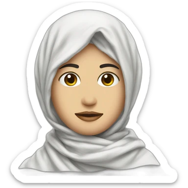 white Palestine scarf  sticker