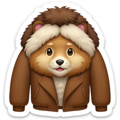 furry clothes sticker