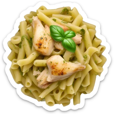 bowl of Pesto pasta with chicken sticker