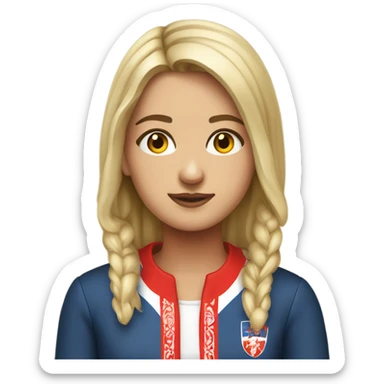 Serbian girl ortadox sticker