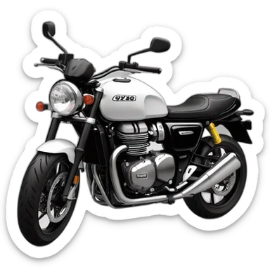 Triumph trident 660 black and withe motorcycle sticker