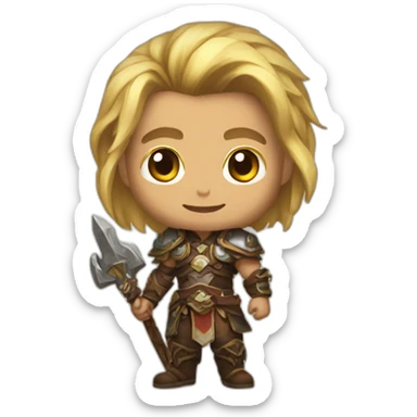Wow videogame characters sticker