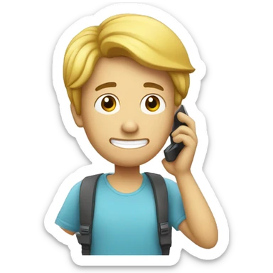 UN CHICO HABLANDO POR CELULAR sticker