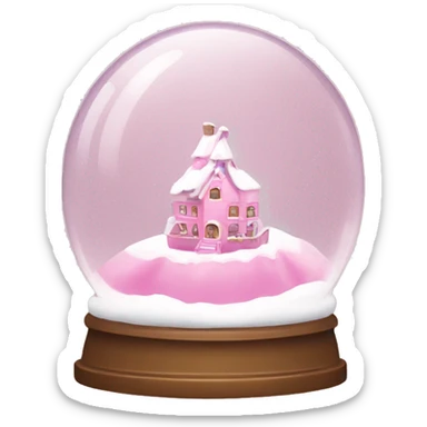 Feminine pink snow globe  sticker