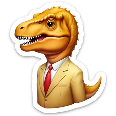 Donald Trump with T-rex sticker