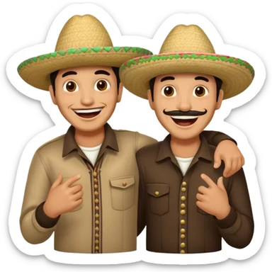 Two Mexican drunk men funny  sticker