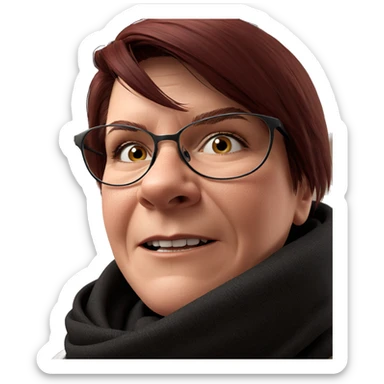 realistic portrait of girl sticker