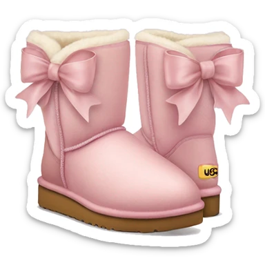 Light pink Uggs with bows sticker