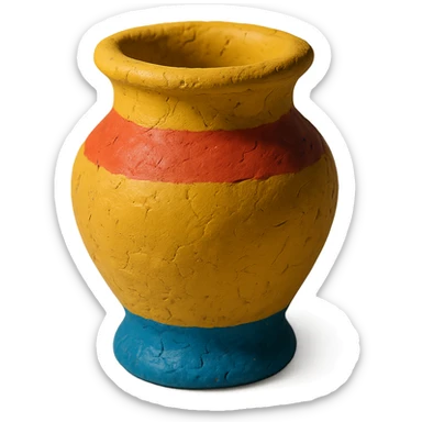 a vase claymation style sticker