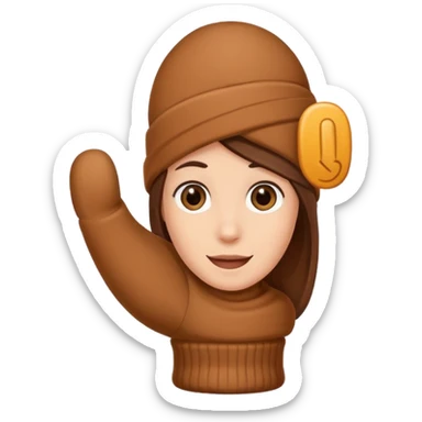 thumbs up in bernie sanders brown mitten sticker