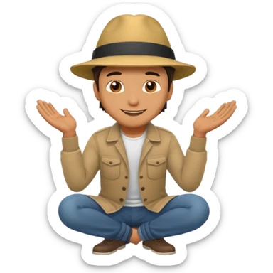 Submissive man on knees sticker