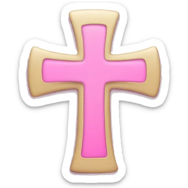 Pink cross sticker
