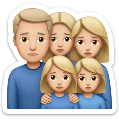 familia triste sticker