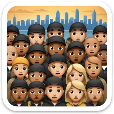 make a French urban rap emoji pack mixing city elements, emotional tension, dim street lighting and expressive faces to reflect lyrical depth sticker