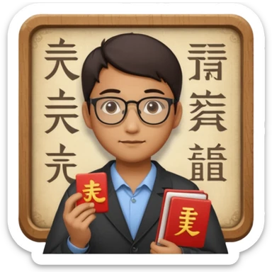 Ingeniero con letra china minipeka  sticker