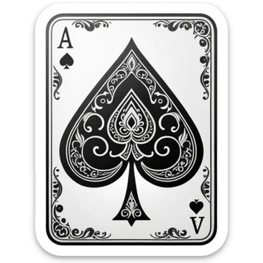 Ace of Spades for stage magic sticker