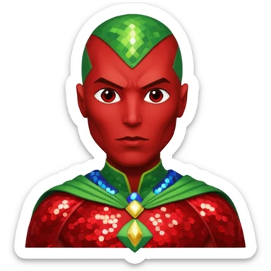 Martian Manhunter with Sequin Outfit sticker