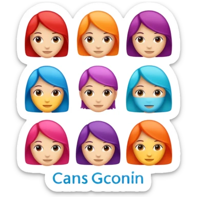 Staff team logo with name no faces sticker