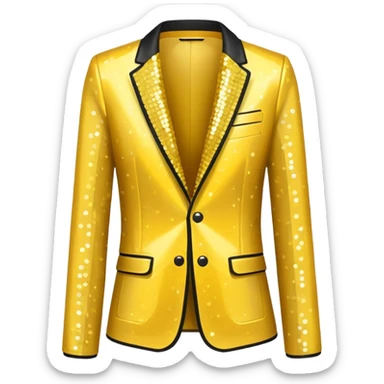 yellow sparkling jacket sticker