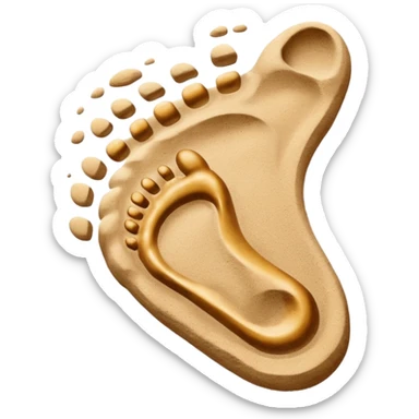 foot print with shoe print only  sticker