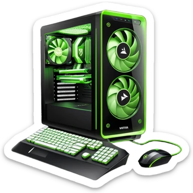 gaming nvidia pc sticker