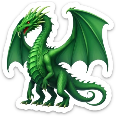 Big long slim thin majestic Cthulhu dragon (full body) sticker