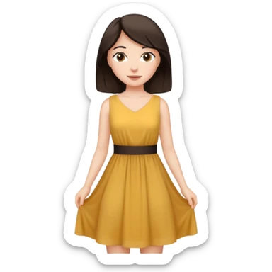 Telas aéreas  mujer blanca con pelo marrón o negro  sticker