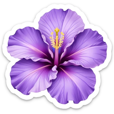 Pastel purple hibiscus flower with shades of lavendar  sticker