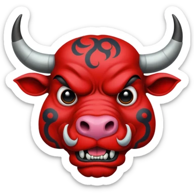 ''tattooed''-scary-looking-bulls-with-heavy-face-tattoes sticker