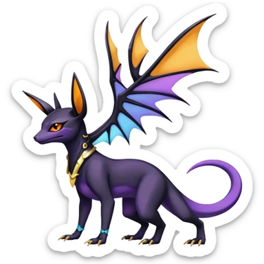 Shiny Salandit-Noivern-Anubis-Umbreon-Espeon-Hybrid (Full body) sticker