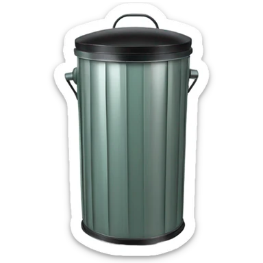 a trash can sticker