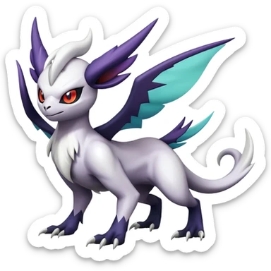 Shiny Absol-Noibat-Noivern-Hybrid (Full body) sticker