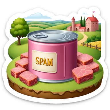 renaissance spam meat countryside landscape sticker