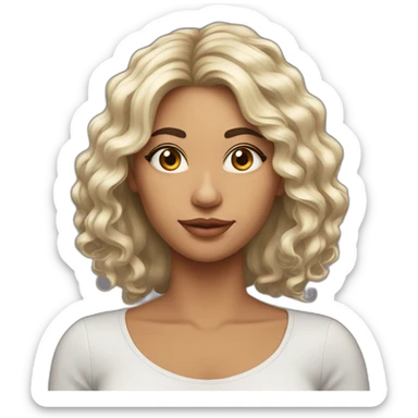 mulher morena de cabelo cumprido sticker