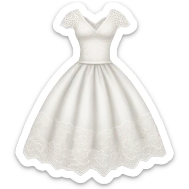 Lace white dress sticker