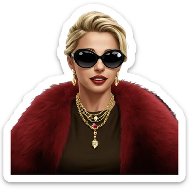 blonde girls with stylish jewelry sticker