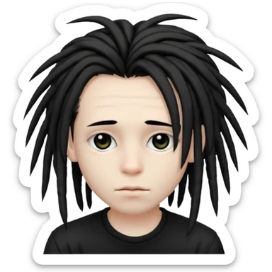 emo boy with dreads sticker