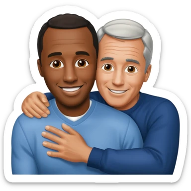 P diddy hugging jeffrey epstein sticker