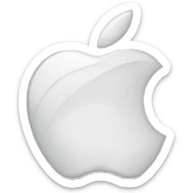 iPhone Apple logo on a black phone screen sticker