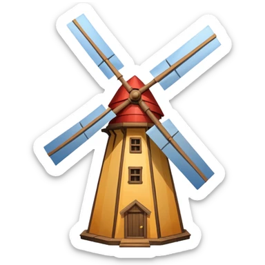 windmill in wind sticker