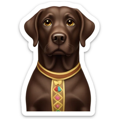Chocolate Labrador nutcracker  sticker