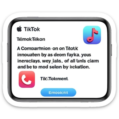 Logo tiktok comment sur app store sticker