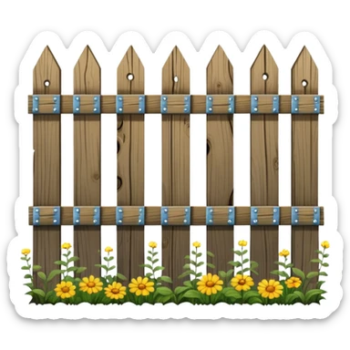garden fence comic sticker
