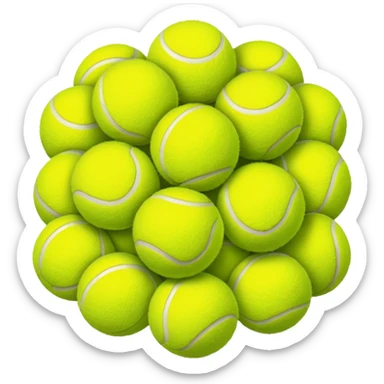 Colored tennis balls sticker
