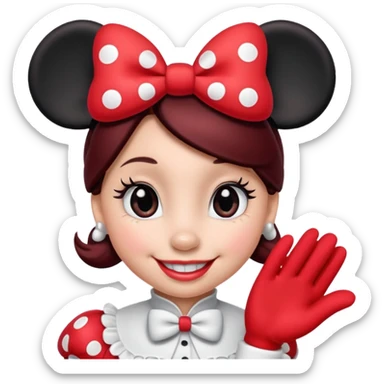 minnie mouse face sticker