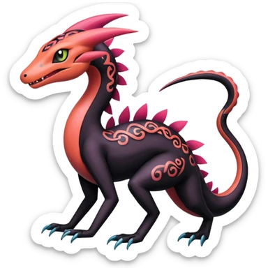 Meloetta-Salandit-Salazzle-Pokémon-Fakémon-fusion-hybrid-creature sticker