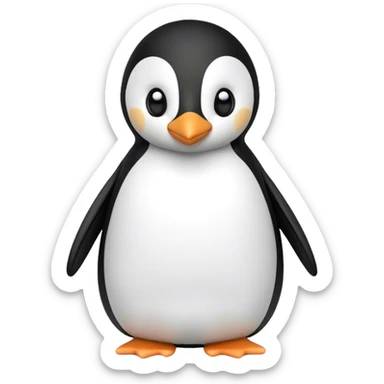 penguin stuffed animal sticker