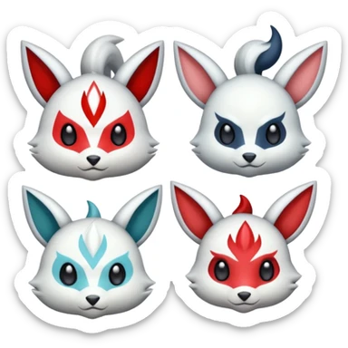 Zangoose-Meloetta-Minccino-Absol-fusion sticker